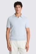 Light Blue Bouclé Skipper Polo Shirt image