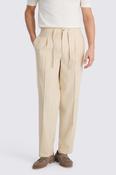 Neutral Stripe Linen-Blend Beach Trousers image