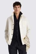 Off White Twill Linen Shacket 