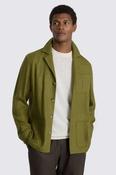 Lime Twill Linen-blend Shacket 