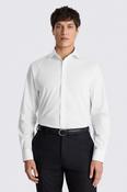 Regular Fit White Stretch Contrast Shirt image