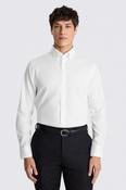 Tailored Fit White Stretch Contrast Shirt image