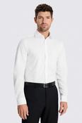 Slim Fit White Stretch Contrast Shirt image