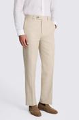 Relaxed Fit Ecru Twill Linen Cotton Trousers image