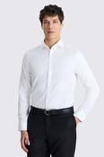 Slim Fit White Dobby Cotton Shirt image