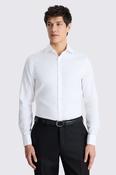 Slim Fit White Dobby Cotton Shirt image