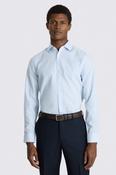 Slim Fit Light Blue Bengal Stripe Non Iron Cotton Shirt image