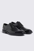 John White Broad Black Wide Fit Derby Shoe image