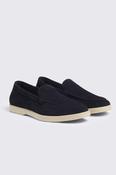 Navy Lewisham Relaxed Suede Loafers image
