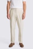 Light Camel Cotton Pleated Trouser  image