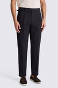 Black Cotton Pleated Trousers image