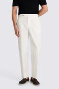 White Cotton Pleated Trouser  image