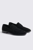 Black Suede Relaxed Loafers image