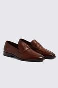 Tan Leather Relaxed Loafers image