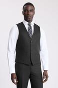 Regular Fit Charcoal Twill Waistcoat