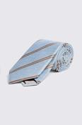 Light Teal &amp; Copper Silk Stripe Tie image