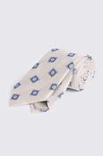 Off-White Blue Silk Medallion Tie image