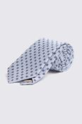 Mid-Blue Silk Ditsy Medallion Tie image