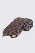 Bronze Navy Silk Medallion Tie image