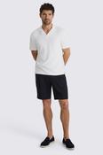 Navy Wool Pleated Shorts image