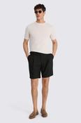 Black Wool Pleated Shorts image