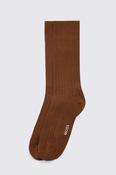 Chestnut Mercerised Ribbed Sock image