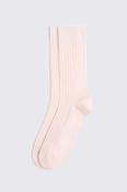 Soft Pink Mercerised Ribbed Sock image