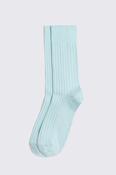 Aqua Mercerised Ribbed Sock image