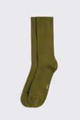 Olive Mercerised Ribbed Sock image