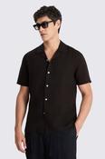 Chocolate Linen Cuban Collar Shirt image
