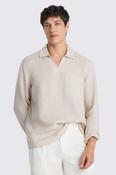 Taupe Popover V-neck Linen Shirt image