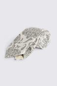Italian White &amp; Khaki Silk Paisley Tie image