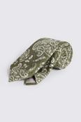 Italian Dark Green Silk Paisley Tie image