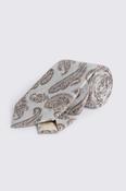 Italian Light Blue Silk Paisley Tie image