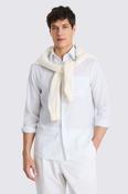 Blue Stripe Lightweight Cotton-Blend Oxford Shirt image