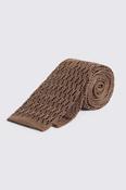 Taupe Silk Knitted Tie image
