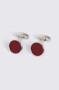 Red Round Onyx Cufflinks image