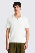 Off-White Ribbed Bouclé Skipper Polo Shirt image