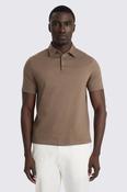 Dark Taupe Cotton Jersey Polo Shirt image