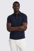 Navy Cotton Jersey Polo Shirt image