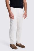 Slim Fit Off White Cotton-Stretch Chinos  image