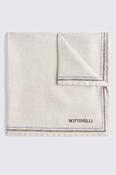 Italian Neutral Double Faced Silk Pocket Square image