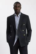 Tailored Fit Navy Stripe Trouser