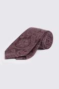 Italian Burgundy Silk Paisley Tie image