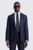Italian Tailored Fit Navy Check Trouser image
