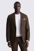 Italian Tailored Fit Brown Stripe Suit image