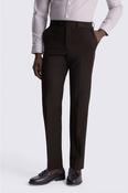 Performance Tailored Fit Brown Twill Trouser image