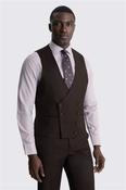 Perfomance Tailored Brown Twill Waistcoat