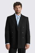 Relaxed Fit Black Flannel Suit