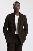 Slim Fit Brown Stripe Suit image